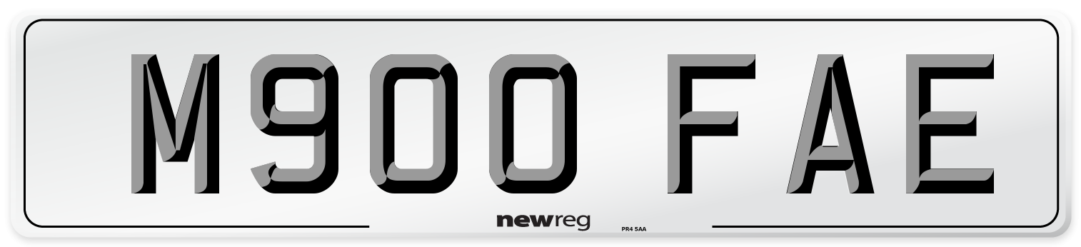 M900 FAE Number Plate from New Reg